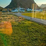 House On Beautiful Vaeroy, Mountains And Sea Outside The Window Vaeroy