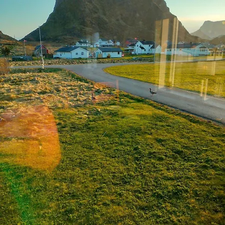 House On Beautiful Vaeroy, Mountains And Sea Outside The Window Vaeroy